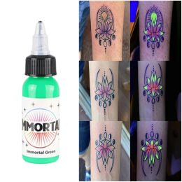 Inkten 15 ml Professionele Veilige Zwart Licht Tattoo Uv Inkt DIY Paars Licht Fluorescerende Tattoo Pigment Permanente Make-up voor Body Painting