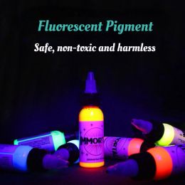 Inks 8Colors pigment de tatouage fluorescent Purple Light Professional semi-permanent microblading Easy Coloring Corps Makeup Encre 15 ml