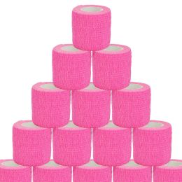 Inks Tatouage de bande rose vif Bandage Bandage AntiSlip Sports non tissés imperméables Disposables auto-adadhésives Couverture de poignée de bandage élastique