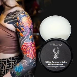 Tintas MELAO Tinta Proteger Mejora del color Tatuaje Curación Bálsamo para el cuidado posterior Crema hidratante para tatuajes Bálsamo para mejorar el tatuaje con manteca de karité