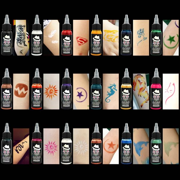 Inks Ophir 30 ml / bouteille Airrogant du corps Pigment pigment à encre pigment temporaire Inkes de couleur commune _TA053 (118)