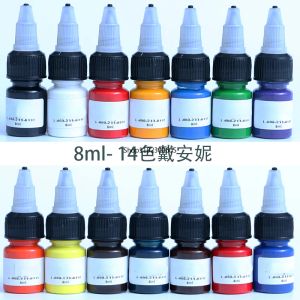 Inks tatouage encre couleur noire 8 ml / bouteille pigmentaire encre professionnelle de peinture de tatouage permanent fourni