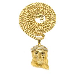 Face à personnage incrusté pour le collier diamant pendentif en diamant pendentif pour hommes