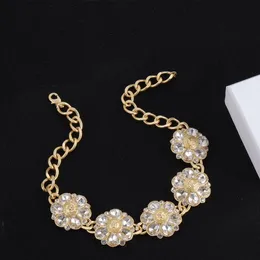Collier chaîne en cristal incrusté de fleurs en or et argent, marque célèbre, ras de cou claviculaire de styliste, bijoux Anti-allergie, accessoires de mariage pour femmes, cadeau XMN12002