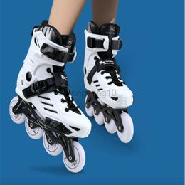Patines en línea 2022 patines rectos profesionales patines de ruedas para adultos 4 rondas de zapatos deportivos velocidad de giro Patines patinaje libre HKD230720