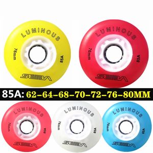 Inline Rolschaatsen 4 Stuks Originele Seba Lichtgevende LED Skate Wielen 85A Inline Skating Wiel 62mm 64mm 68mm 70mm 72mm 76mm 80mm Shine Roller Wheel 230919