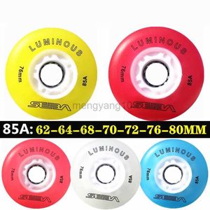 Inline Roller Skates 4 Pieces Original Seba Luminous LED Skate Wheels 85A Inline Skating Wheel 62mm 64mm 68mm 70mm 72mm 76mm 80mm Shine Roller Wheel HKD230720