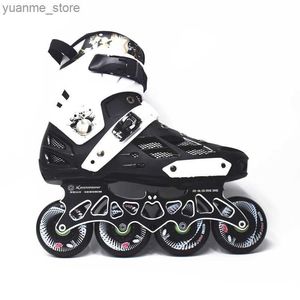 Inline rolschaatsen 4 wielen inline schaatsen schoenen aluminium legering 243 mm frame 4x80 mm rolschaatsen patines kids volwassenen hyper +g grip slalom sneaker y240410