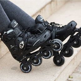 Patines de ruedas en línea 4 ruedas Quad Kick Patines de ruedas Zapatos para adultos Niños Patines de mujer Zapatos de patinaje Hombre en línea Patines de ruedas Patins HKD230720