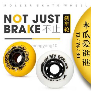 Patins à roulettes en ligne 72mm 76mm 80mmWhite 95A Super Hardest Slide Skating Wheel Papaye jaune 92A Roller Skates Pneu pour patins à roues alignées HKD230720