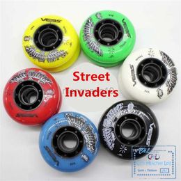 Patins à roulettes en ligne 8 pcs/lot 84A 85A envahisseurs de rue slalom FSK roues de patin à roues alignées pour SEBA HV jaune vert bleu rouge noir blanc 80mm 76mm 72mm HKD230720