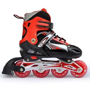 Patins à roulettes en ligne Patins à roues alignées de taille réglable adaptés aux enfants garçons filles PU flash 4 roues skateboard chaussures de sport pour enfants 231011