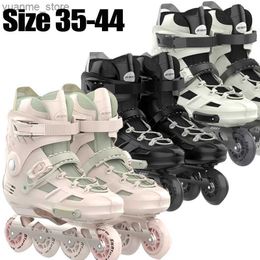 Inline rolschaatsen zwart roze witte schaatsenschoenen voor beginners skater jongens girsl 4 wielen inline skating sneakers 35 36-43 44 student rollers skate y240410