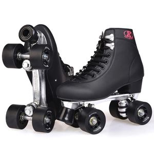 Patins à roulettes en ligne Double ligne pour hommes adultes deux chaussures de patinage Patines avec PU blanc 4 roues 231122