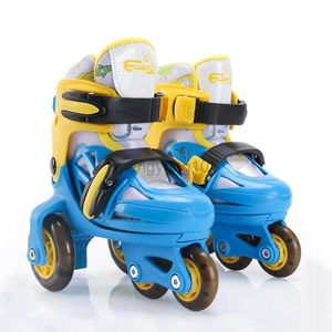 Inline Rolschaatsen Dubbele Lijn Rolschaatsen Voor Kinderen Verstelbare 4-wiel Schaatsen Schoenen Professionele PU Knipperende Wiel Kinderen Sneakers HKD230720