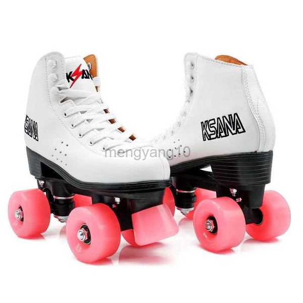 Patines en línea Patines de ruedas de alta calidad Patines Blanco Negro Patines Patines de doble línea Mujeres Hombres Adultos Dos líneas Pu 4 Ruedas Patins HKD230720