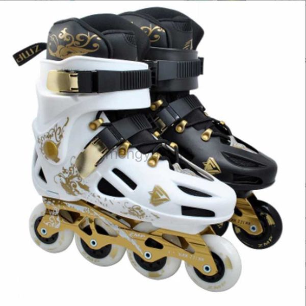 Patines en línea Hockey sobre hielo zapatos de chuleta de hielo hombres y mujeres adultos zapatos de patinaje zapatos planos de fuego ruedas de doble uso con cuchillo de hielo real patrón cuchillo s HKD230720