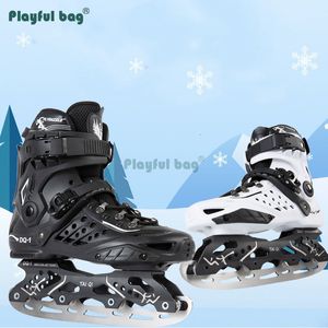 Inline rolschaatsen schaatsen voor volwassen dualuse schaatsenschoenen enkele rij vier wielen Outdoor Roller Skating Shoes Amb122 230815