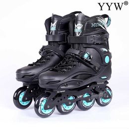 Patins à roulettes en ligne Patins à roulettes en ligne Chaussures 4 Roues Patinage Professionnel Haute Vitesse Slalom Road Show Sneakers Rollers Chaussures De Patinage Patines HKD230720