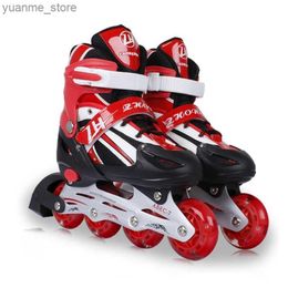 Inline rolschaatsen inline skates 4 wiel kinderen verstelbare jongens meisjes vrijetijdsbestand buiten kinderen rolschaatsen patines de 4 ruedas skate schoenen y240410