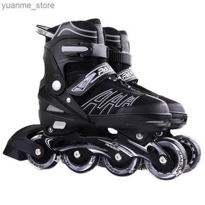 Skates à rouleaux en ligne en ligne pour débutants enfants professionnels garçons filles 8 roues flash complet roller patins de patins pour sports de plein air y240410