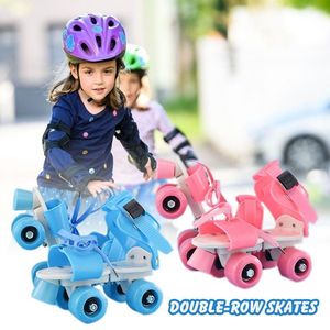 Patins à roulettes en ligne enfants filles roues à double rangée faciles à porter réglables pour enfants 230706