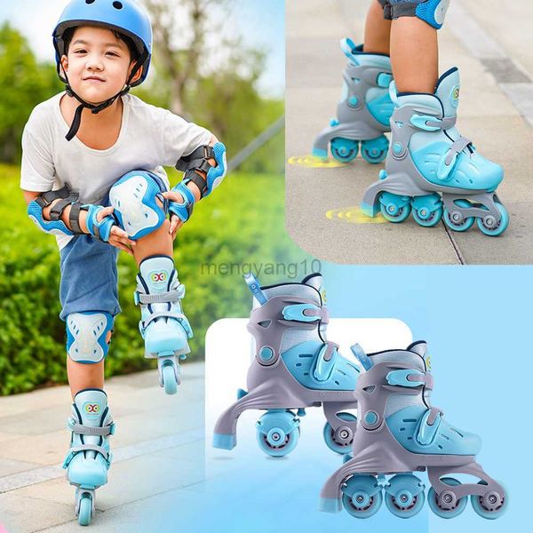 Patines en línea para niños Patinaje sobre ruedas en línea Patines de una sola fila doble Ajustable 4 ruedas Deslizante Deporte Niños Niños Niñas Patines Rueda trasera Spin HKD230720