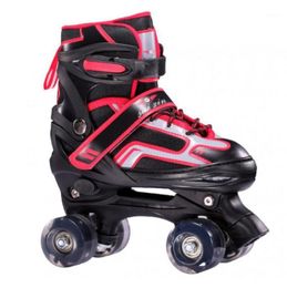 Patines en línea para niños, tamaño ajustable, doble línea para niños, dos zapatos de patinaje, Patines con 4 ruedas1