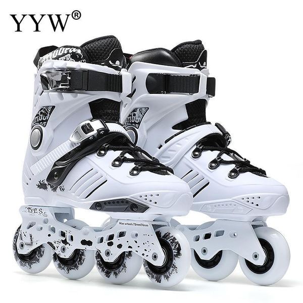 Patinetes en línea Rolleros Rodillos para adultos Profesionales Patines de slalom de 4 ruedas Patines Free Racing 230815