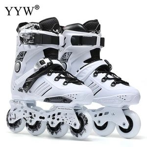 Patines de ruedas en línea Patines de ruedas profesionales en línea, zapatos de patinaje para adultos, zapatillas de deporte de 4 ruedas, Patines de velocidad Slalom, patinaje libre, Patines de carreras 231012