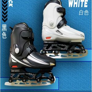 Patins à roulettes en ligne couteau de patinage à roulettes deux chaussures hommes et femmes chaussures de hockey sur glace chaussures de patinage vraies chaussures de glace modèle étudiants adultes skatin HKD230720
