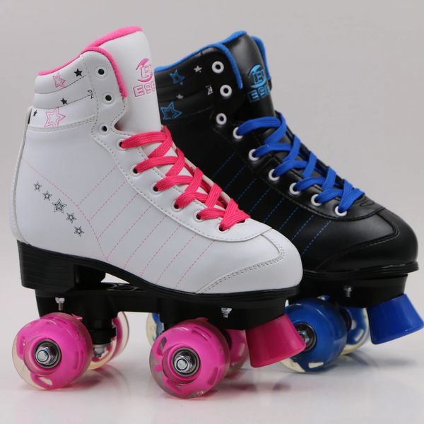 Patins à roulettes en ligne vente en gros 4 roues chaussures de patinage à roulettes femme clignotant pour adulte patin large 231016