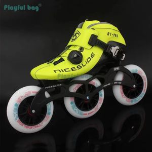 Inline rolschaatsen Sepatu Seluncur Cepat Roda Klub Kompetisi Kecepatan Kompetitif Kenop Serat Karbon AMB120 231012