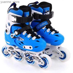 Skates à rouleaux en ligne Speed Speed Skating Skating Chores lisses Children Childrens Rouleau Soutien de l'ensemble plat pour enfants en ligne Gift avec 4 roues Y240410