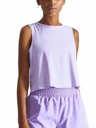 Inlumine New Sleevel Cuello redondo Yoga Camiseta Mujeres Gimnasio Entrenamiento Top Suelto Ropa de mujer de secado rápido Fitn Deportes Mangas cortas b1HF #