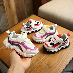 Longitud interior 13,5-18CM 1-6 años niños moda niños niñas niños zapatillas transpirables y antideslizantes zapatillas de correr de malla para bebés