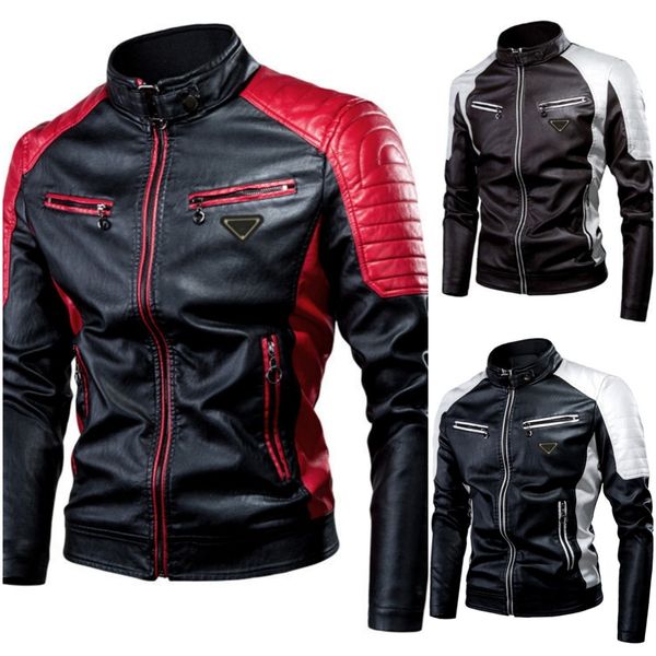 Veste de créateurs innovants Jacket en faux cuir slim fit pour hommes et femmes Classic Motorcycle Pu Leather Veste printemps automne basique Jacket pilote standard