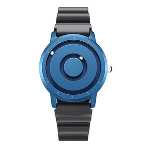 Tendencia innovadora estudiante bola de acero en línea celebridad metal hombres y mujeres moda deportes reloj de cuarzo reloj de acero azul Tik Tok