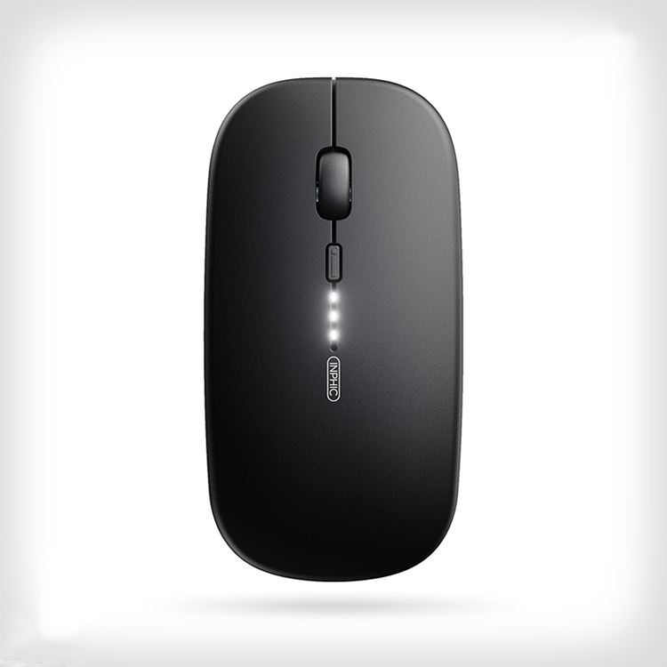 Inphic PM1 trådlös mus laddningsbar 2.4G Slim Mouse 500mAh Silent Computer Mouse med USB -mottagare 3 Justerbar DPI -resemus