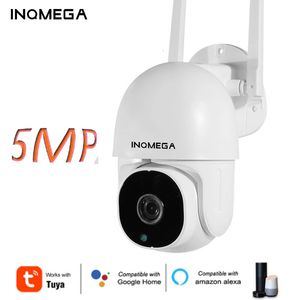 Inqmega 5MP WiFi Tuya Camera Smart Cloud Ptz IP Camera Outdoor Tracking Google Home Alexa Video Surveillance Cam Mini 240522