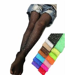 INS 16 kleuren kindermeisjes panty gaasachtige panty's danssokken snoepkleur kinderen strass elastische legging kinderen balletkousen 2474438