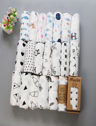 INS 2 LAAG KIDS Dekens Winter warme katoenen dekens Infant Swaddling Bloemgeometrie Print Baby Led Sleeping Bag 25 Styles5038403