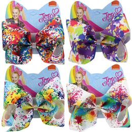 Ins 8 inch Jojo Siwa Meisjes Haar Clips Jojo Siwa Bows Kids Barrettes Bowknot Girls BB Clips Designer Baby Meisje Haaraccessoires