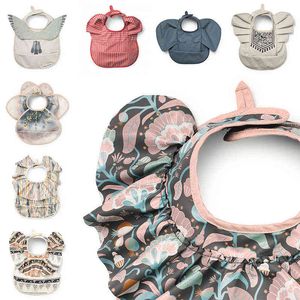 Ins Baby Bib Mouwloos met Pocket Baby's Accessoires Geboren Kwijlend Schorten Zuigelingen Burp Doeken Waterdichte slabbetjes voor kinderen 211117