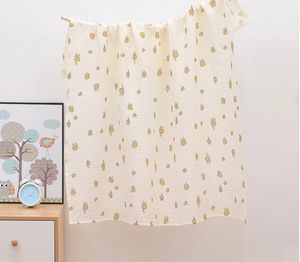 Ins – couverture d'emmaillotage en mousseline pour bébé, 2 couches de coton, couverture de réception pour nouveau-né, serviette de bain, literie d'été, articles pour mère et enfant