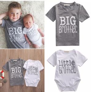 INS Bébé garçons lettre imprimé T-shirt infantile barboteuses d'impression 2018 été Tees tops Boutique enfants Vêtements Famille Correspondant Vêtements C3954