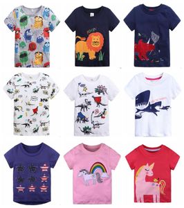 INS Babyshirts T-shirts voor kinderen met dierenapplicaties en korte mouwen Cartoon Jongens Tops Kinderoutfits Zomerbabykleding 31 Design5013185