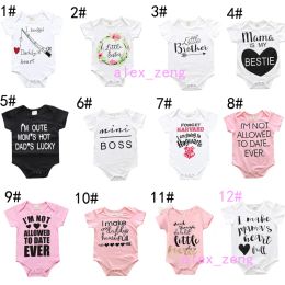 Ins baby zomer rompers 2017 nieuwste baby peuters letters jumpsuit pasgeboren een stuk zacht katoenen jumpsuit 12 stijlen zz