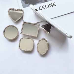 Ins Bling Hearts Bloemen Mirror Extend Phone Stand voor iPhone Samsung Huawei Xiaomi Universal Finger Ring Grip Bracket Holder For Mirror Extend Stand