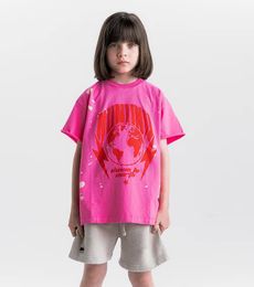 INS Boys Girls carta de dibujos animados camiseta impresa NU 2024 niños camisetas casuales de manga corta verano niños tops de algodón ropa S1111